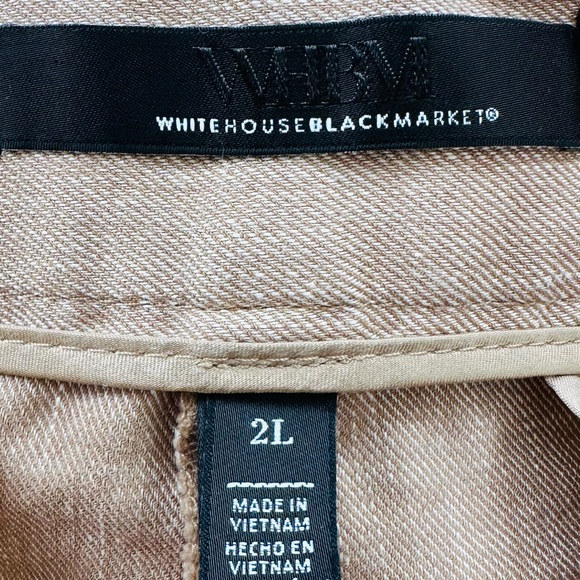 White House black market Linen Belted Utility Pants neutral Cargo - Picture 9 of 9
